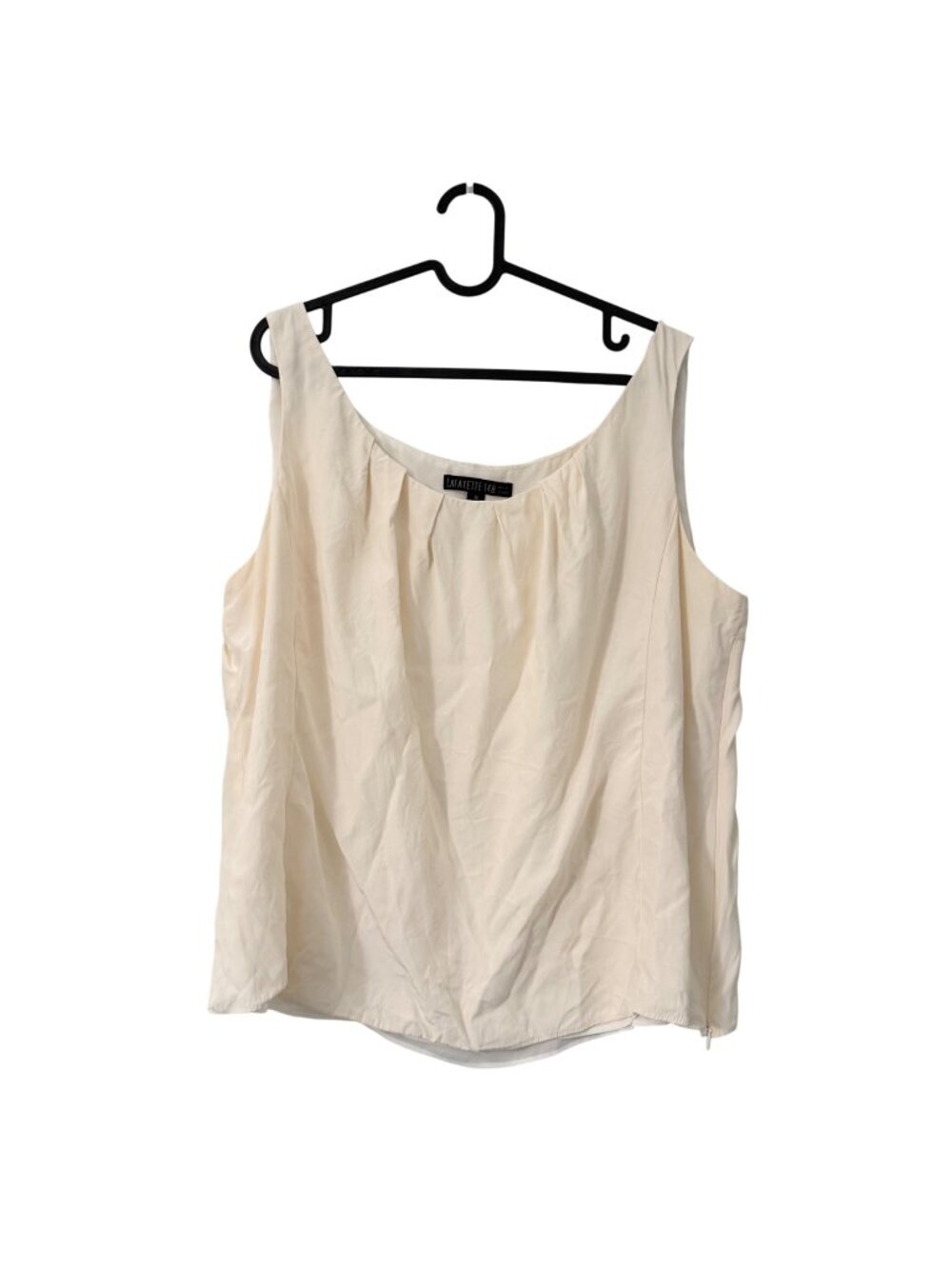 Lafayette 148 NY Silk Cream Sleeveless Shell Tank Top Womens Plus Size 16